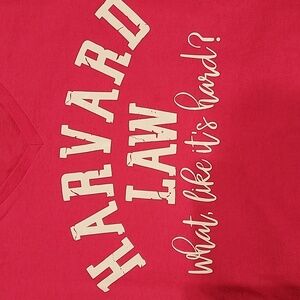 Gildan Pink Harvard Law T-Shirt
